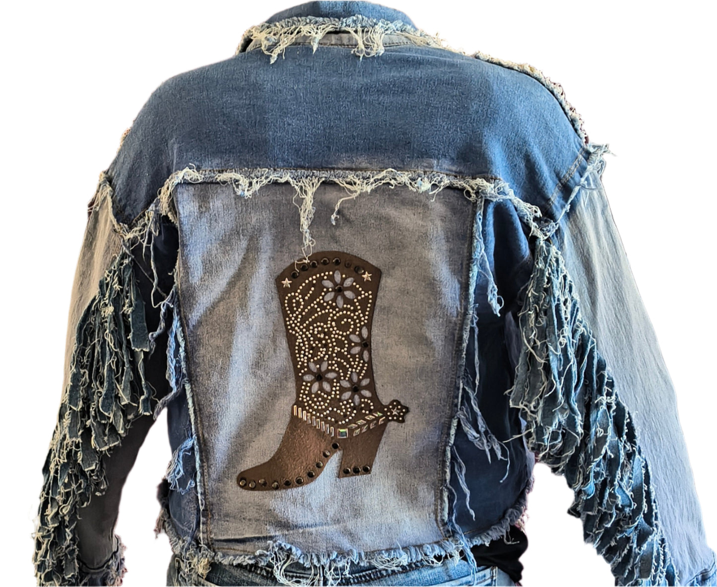 COWGIRL DENIM FRINGE JACKET