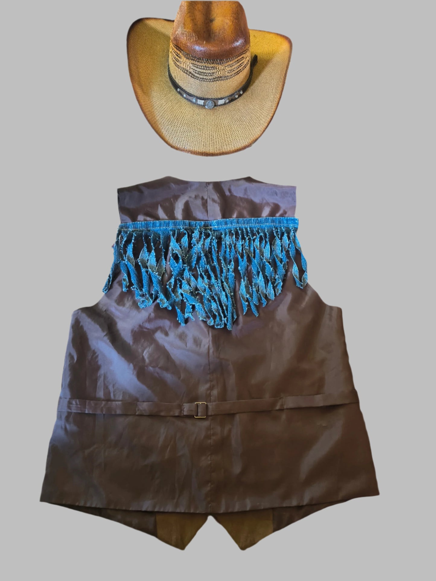 BROWN MEN COWBOY VEST